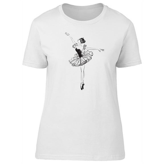 Cute Ballet Dancer Girl T-Shirt Women -Image by Shutterstock, Female XX-Large