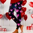 thumbnail image 2 of Tosmy Women's Leggings Valentine's Day Women Print Tights Leggings Control Yoga Sport Leggings For Women High Waist Leggings Soft, 2 of 5