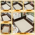 thumbnail image 5 of Ottomanson Chimera Non-Slip Rubberback Solid Soft Indoor Area Rug, 5' x 7', Cream, 5 of 14