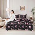 thumbnail image 4 of Manfei Girls Shabby Chic Romantic P Personalized Initial Bedding Comforter Set 7pcs,Teens Women Dreamy Princess Bowknot Queen Bedding Sets,Pink Reversible,Microfiber Bedroom Decor, 4 of 7