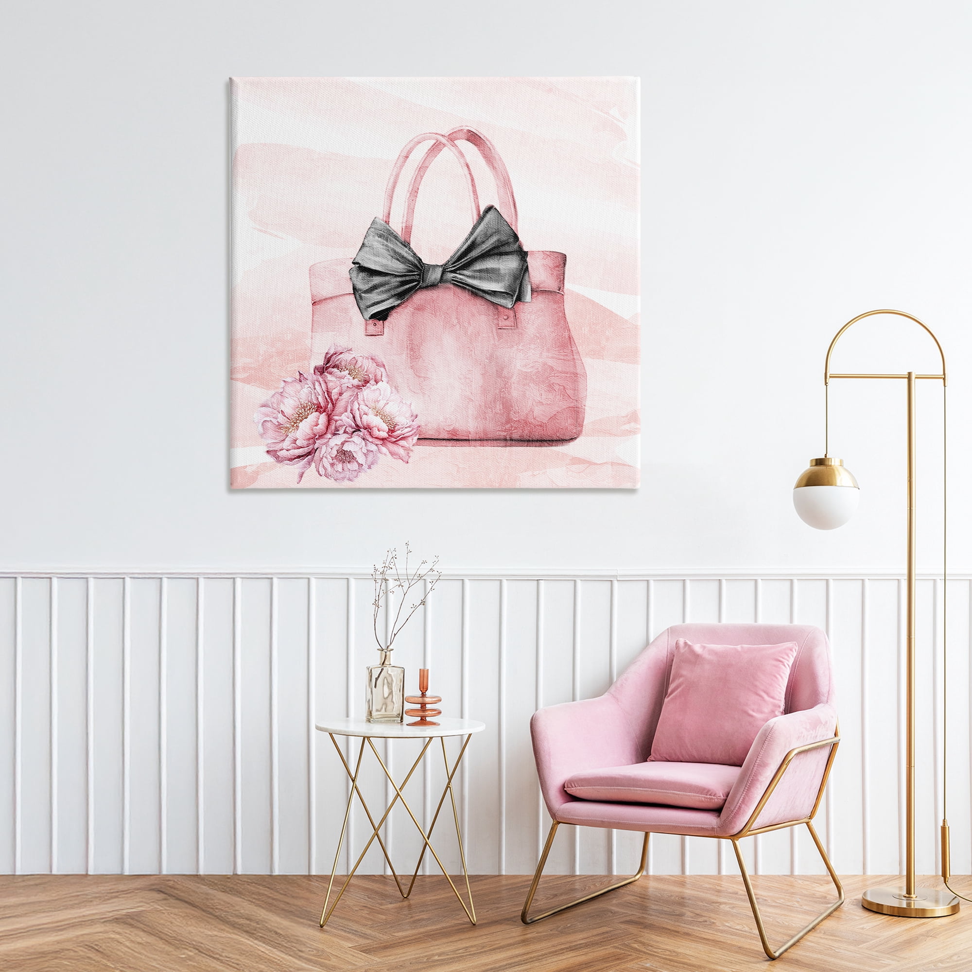 Stupell Industries Blush Glam Time Bag Canvas Wall Art, design by Kim Allen