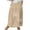 Khaki, variant on Mrat Plus Size Skirts for Women Women's Casual Retro Floral Skirts Linen Elastic Waist Pleated Maxi Skirt with Pockets Plus Size Skirts S-242 Khaki L