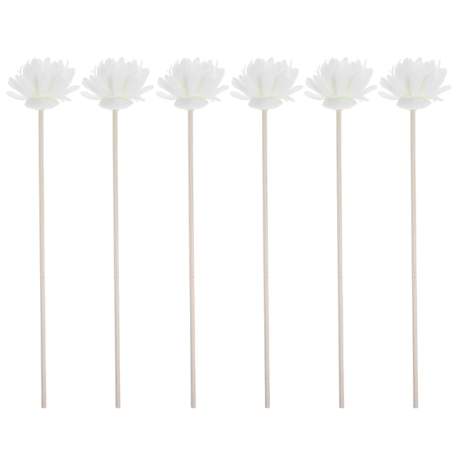 6 varillas difusoras de aroma, difusor de aroma floral decorativo, varillas de madera para aromaterapia, flores reemplazables.