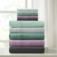 thumbnail image 7 of Comfort Classics Heathered Cotton Jersey Knit Sheet Set, Aqua, Twin-XL, 7 of 7