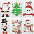 thumbnail image 3 of Christmas Door Stickers Christmas Tree Santa Claus Sticker Elk Decoration H3Q8, 3 of 7