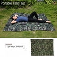 thumbnail image 3 of Tebru Rainproof Tent Tarp, Tent Tarp, Camouflage Outdoor Portable Lightweight Rainproof Mat RainTent Tarp Shelter, 3 of 7