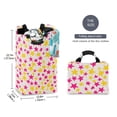 thumbnail image 2 of Yayeee Freestanding Laundry Hamper with Handle Collapsible Large Storage Basket for Clothes, Beige Stars, 2 of 7
