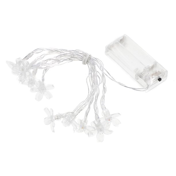 1pc Garden Solar LED Lámpara Simulación Simulación Solar Cherry Blossom String Lámpara (Blanco)