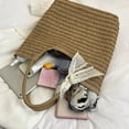 thumbnail image 3 of Women Retro Small PU Leather Tote Shoulder Bag Crossbody Purse Beige, 3 of 6