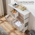 thumbnail image 3 of Bigroof Dresser for Bedroom with 9 Drawers, Clothes Drawer Fabric Closet Organizer, Cloth Dresser with Metal Frame and Wood Tabletop Chest Storage Tower for Closet, Nursery, Living Room, Entryway, 3 of 7