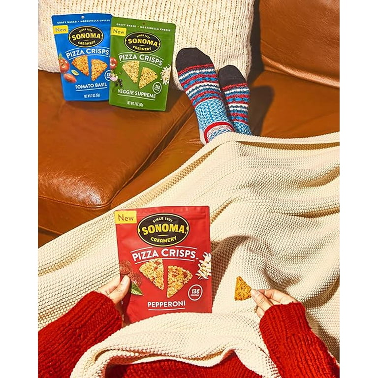 Sonoma Creamery Keto-Friendly Pizza Crisps, Tomato Basil, 2 Oz (12