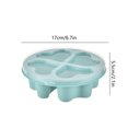 thumbnail image 3 of Heart Shaped Snack Box, Portable Candy Storage, Four Compartments + Straw Lid, Young Age Academy Treats, Party Favors, Fresh Food Carrier, Travel Friendly Akmoler | Green, 3 of 9