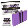 thumbnail image 2 of Set de backgammon Crazy Games Classic con funda de piel, color morado, 2 of 7