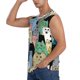 thumbnail image 3 of Fotbe Different Cats Men's Camiseta sin Mangas Estampada para Hombres, Playera Casual para Gimnasio, Entrenamiento, Playa-X-Large, 3 of 7