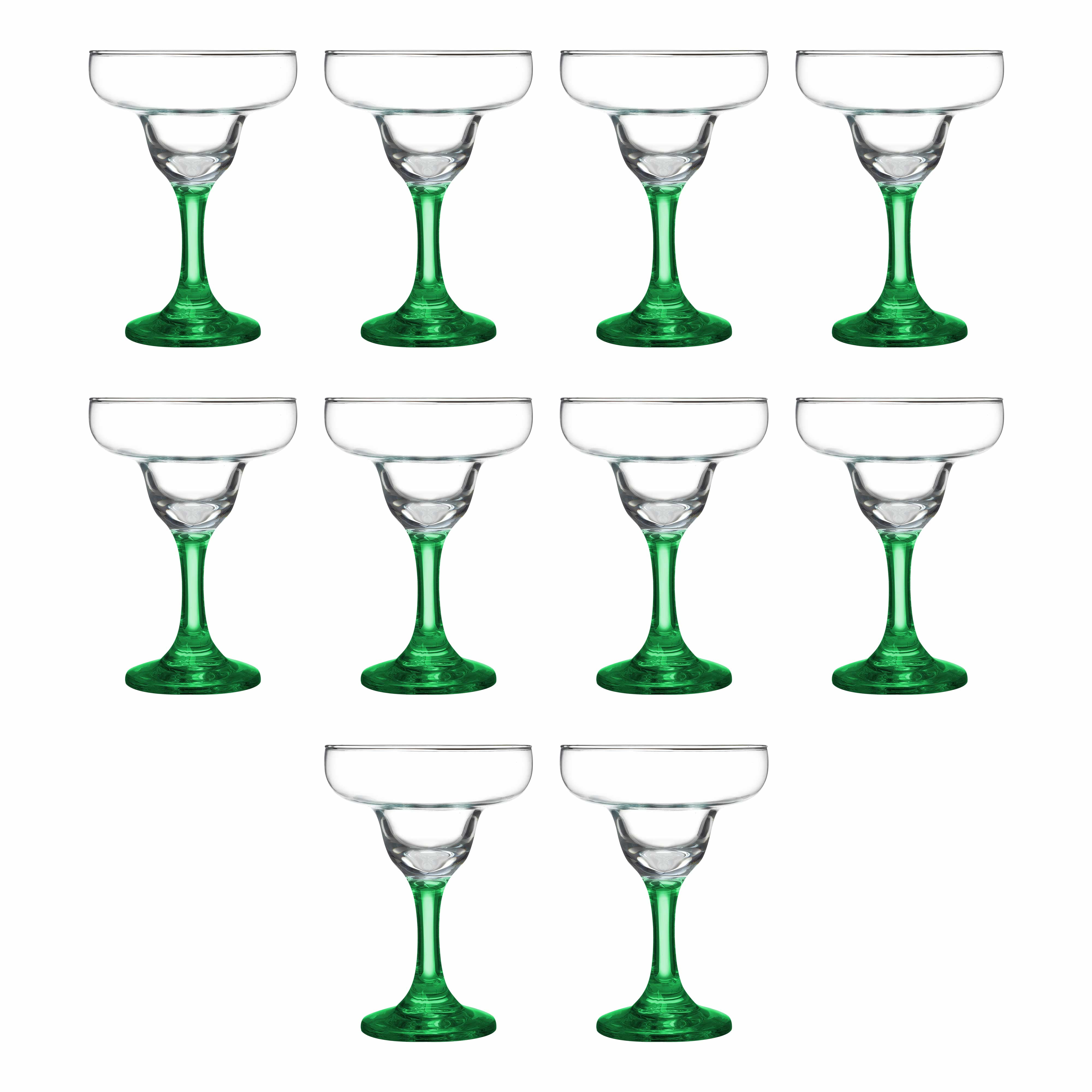 10 Margarita Glasses Set, 9 oz. Classic, Smooth, Barware, Glassware