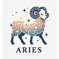 thumbnail image 4 of Aries Zodiac Sign Adult White Crew Neck Short Sleeve Tee-XS, 4 of 4