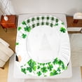 thumbnail image 5 of Manfei Cute Cartoon Gnome Full Size Sheets,St.Patrick Day Bed Sheets,Lucky Four Leaves Clover Sheet Sets For Girls Boys,Breathable Home Decor,4pcs, 5 of 7