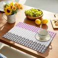 thumbnail image 5 of Placemats Set of 4, Herringbone Pattern Place Mats Vintage Pink Ombre Grey Tablemats Washable Placemat Table Decoration for Kitchen Table Dinner Party Home Decor Indoor Outdoor 13x19 Inch, 5 of 9
