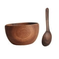 thumbnail image 4 of WHAMVOX Set of 2 Acacia Wood Bowls 13x13x6cm - Dinnerware, Salad, Baby & Dessert Tableware, 4 of 8