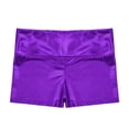 thumbnail image 4 of YEAHDOR Kids Girls Shiny Dance Shorts Metallic Gym Fitness Athletic Bottoms,Sizes 4-14, 4 of 5