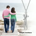 thumbnail image 4 of D-GROEE Couple Necklace Hop Embrace Couple Pendant Necklace Adjustable Length Him Her Hugging Pendant Necklace Anniversary Jewelry Valentine Day Gift Hug, 4 of 7