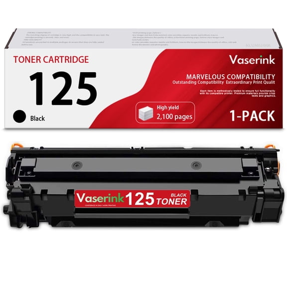 CRG 125 Toner Cartridge 2,100 Page-Yield Black Replacement for Canon ImageCLASS LBP6000 MF3010 Printer (1-Pack)