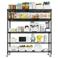 thumbnail image 3 of Ktaxon 5 Tier Wire Shelving with Wheels, 59"W x 18"D x 74"H Multifunctional Storage Rack Metal Garage Shelves Organizer, Capacity for 3125lbs, Black, 3 of 11