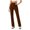 Brown, variant on Womens High Waist Yoga Pants,Stretchy Casual Trousers Straight Leg Pull On with Pockets,Army Green Women's S-XXL