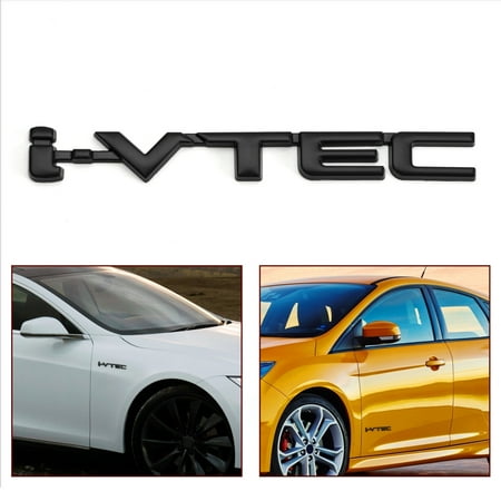 Areyourshop 3D Metal i-VTEC Car Trunk Rear Turbo Fender Emblem Badge Decals Stickers Silver