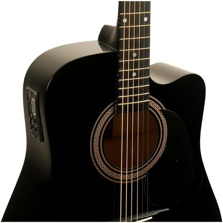 Rogue RA-090 Dreadnought Cutaway Acoustic-Electric Guitar Black