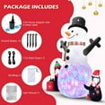 thumbnail image 5 of 6 FT Christmas Inflatable Snowman Outdoor Decoration with Build-in Multicolor LEDs, Snowman with 2 Penguins Gift Blow Up Inflatables Christmas for Yard Garden Lawn Xmas Holiday Decor, 5 of 9