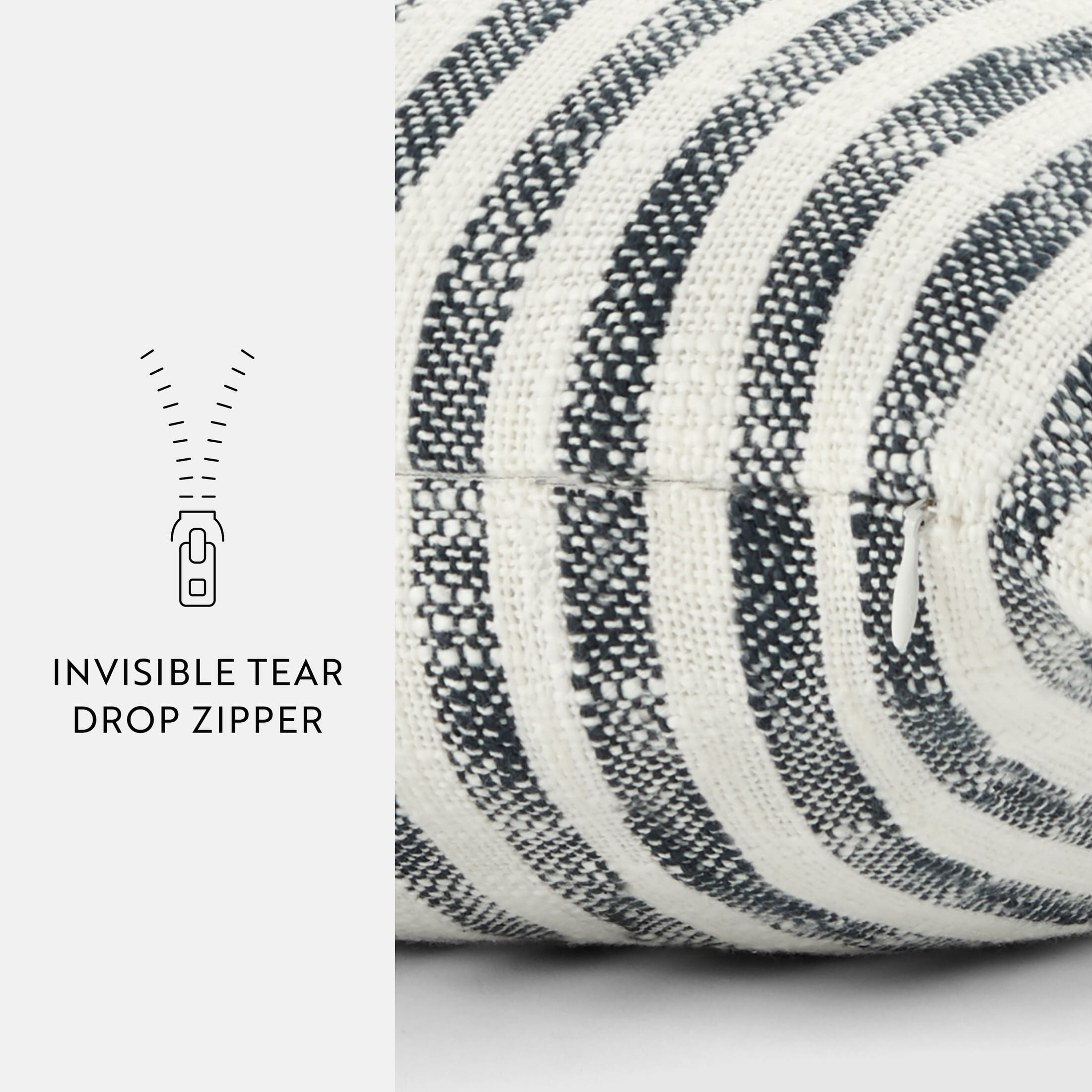 Noble Linens Yarn-Dyed Cotton Decor Throw Pillow in Bengal Stripe Pattern