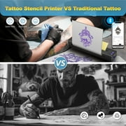 Wireless Tattoo Transfer Stencil Printer, Rechargeable Tattoo Printer, Artists & Beginner Friendly, Portable 1.3lb Tattoo Thermal Copier Printer Compatible with Android, iOS & Windows