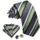 thumbnail image 2 of Set de Corbata Rayada Barry.Wang Verde Salvia y Negro, 2 of 6