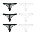 thumbnail image 1 of Varsbaby Women's Thongs, Low Waist See Through Panties Cotton Crotch Lace Mesh Thongs for Women, 1 of 5