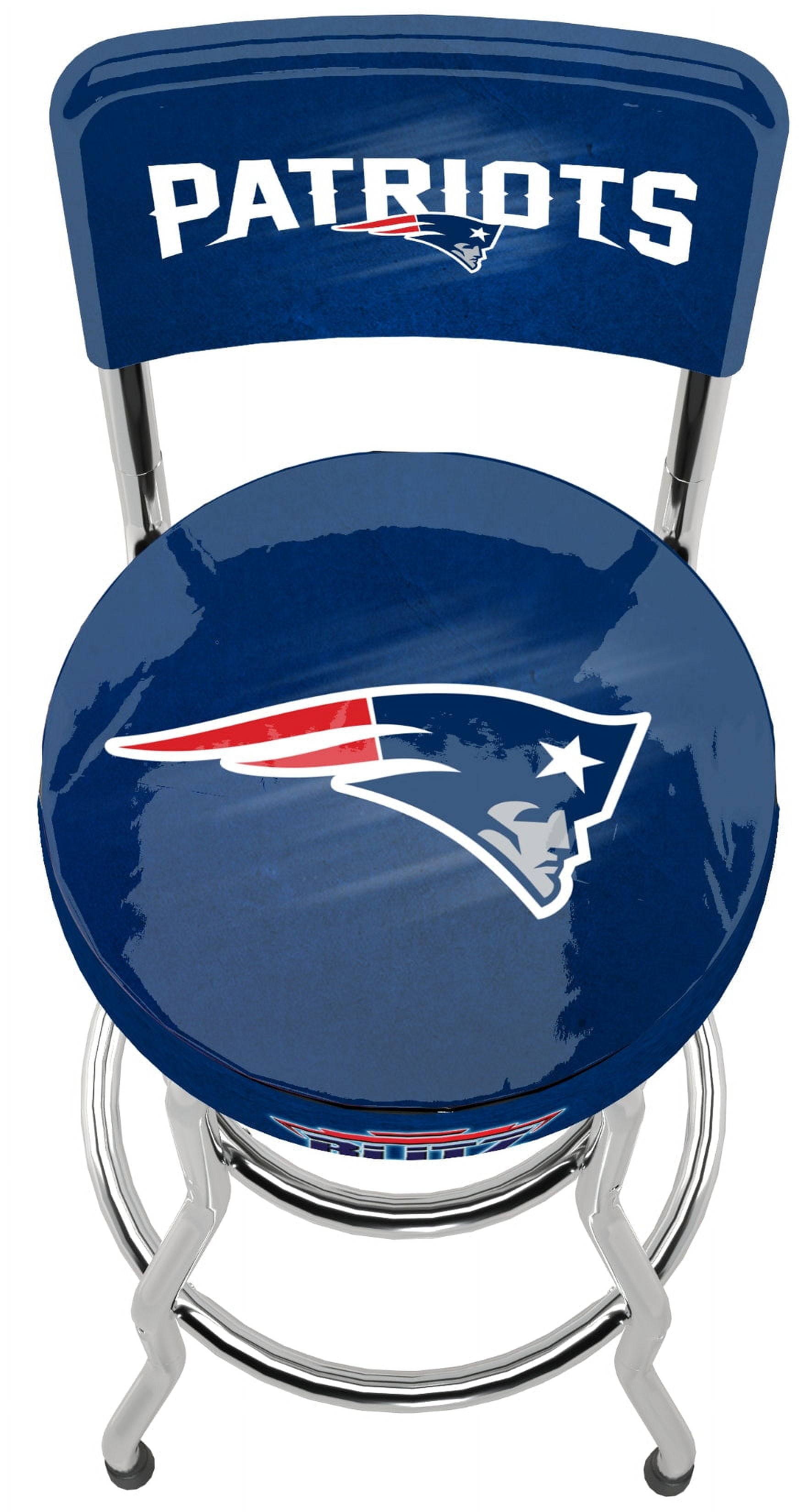 New England Patriots NFL Blitz High Back Adjustable Swivel Stool, Arcade1Up