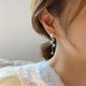 thumbnail image 4 of Pendientes colgantes para mujer con brillantes diamantes de imitación, pendientes de cadena con forma de estrella, pendientes de novia para boda, pendientes colgantes para la oreja., 4 of 9
