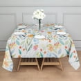 thumbnail image 3 of Pioneer Flower Floral Print Pattern Square Tablecloth,Waterproof Square Table Cover,Wipeable Spillproof Washable Table Cover for Home Kitchen Party Decor 60"x60"(152x152cm), 3 of 6