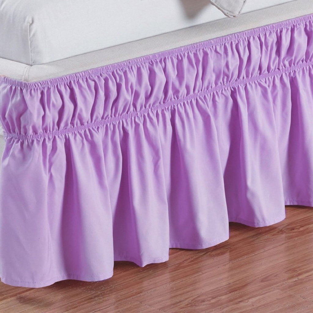 Elastic bed pleats around the bed skirt, pleated dust ruffles Bedspread