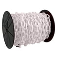 thumbnail image 1 of Mr. Chain Heavy Duty Plastic Barrier Chain Reel, White, 2-Inch Link Diameter, 100-Foot Length (51101), 1 of 4
