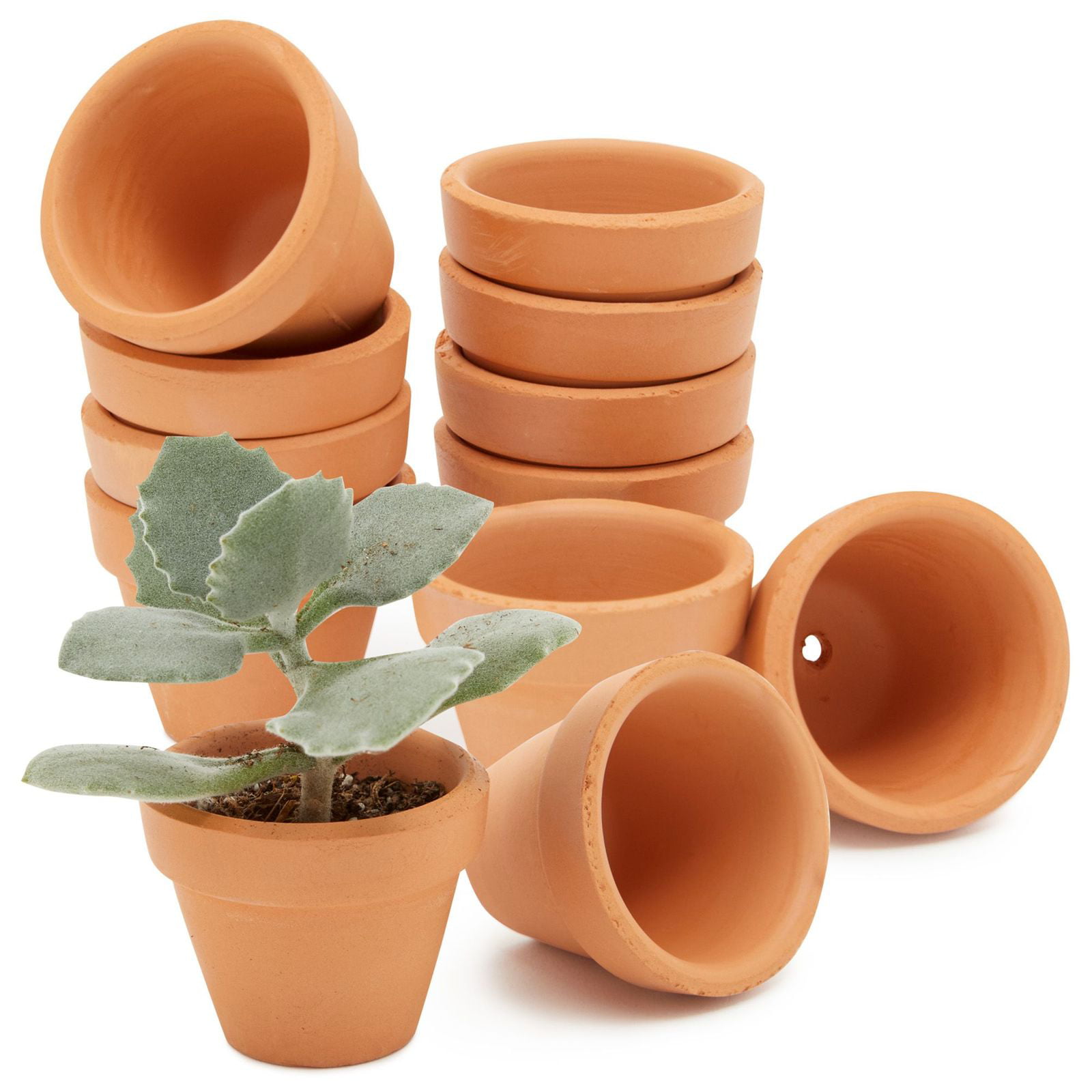 10Pcs Mini Clay Terracotta Pot Garden Pottery Planter Flower Ceramic Pot 3 Sizes 