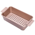 thumbnail image 3 of Meatloaf Pan With Grease Drain Tray - 9.8X5.7In Nonstick Baking Pan For Roasting (Rose Gold), 3 of 6