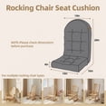 thumbnail image 4 of Millsilo Rocking Chair Cushion 44" x 19" x 4", One-Piece Connected Back & Seat Chair Pad, Indoor Tufted High Back Cushion with Non-Slip Base, Secure Ties, Gray, 4 of 9