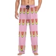 thumbnail image 4 of Pink Watermelon Slices Men's Lightweight Pajama Bottoms Stretch Elastic Waist Side Pockets Spring Fall, 4 of 7