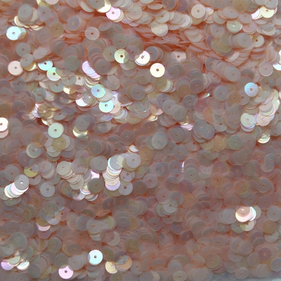 Petal Pink Sequins 6mm Semi Frost Rainbow Made in USA