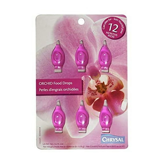 Chrysal Orchid Food Drops - Concentrated Flower Food for All Species of Orchid Plants - Mix with 1L of Water - Ideal Florist Supplies & at-Home Use - 1 Year Supply, Blister Pack