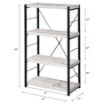 thumbnail image 5 of ACME Jurgen Bookshelf in Antique White and Black, 5 of 5