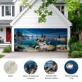 thumbnail image 2 of Nature Forest Garage Door Cover Banner 7 x 8 FT, Blue Sky Mountain Stone Lake Landscape Garage Door Curtains Backdrop with Grommets for Indoor Outdoor Wall Party Porch Yard Decorations Background, 2 of 9
