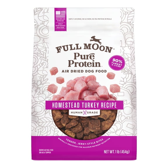 Full Moon Air Dried Turkey Dog Food (Premium Feed, 16 Ounces)