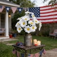 thumbnail image 5 of CuiLiyq Artificial Memorial Flowers, Outdoor Grave Decorations, UV Resistant Fake Silk Flowers Patriotic Cemetery Flowers for 4th of July Independence Day Decor Home, 5 of 7